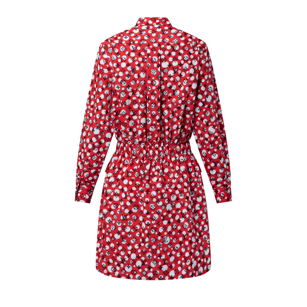 Louis Vuitton LV x YK Infinity Dots Monogram shirt neck Dress